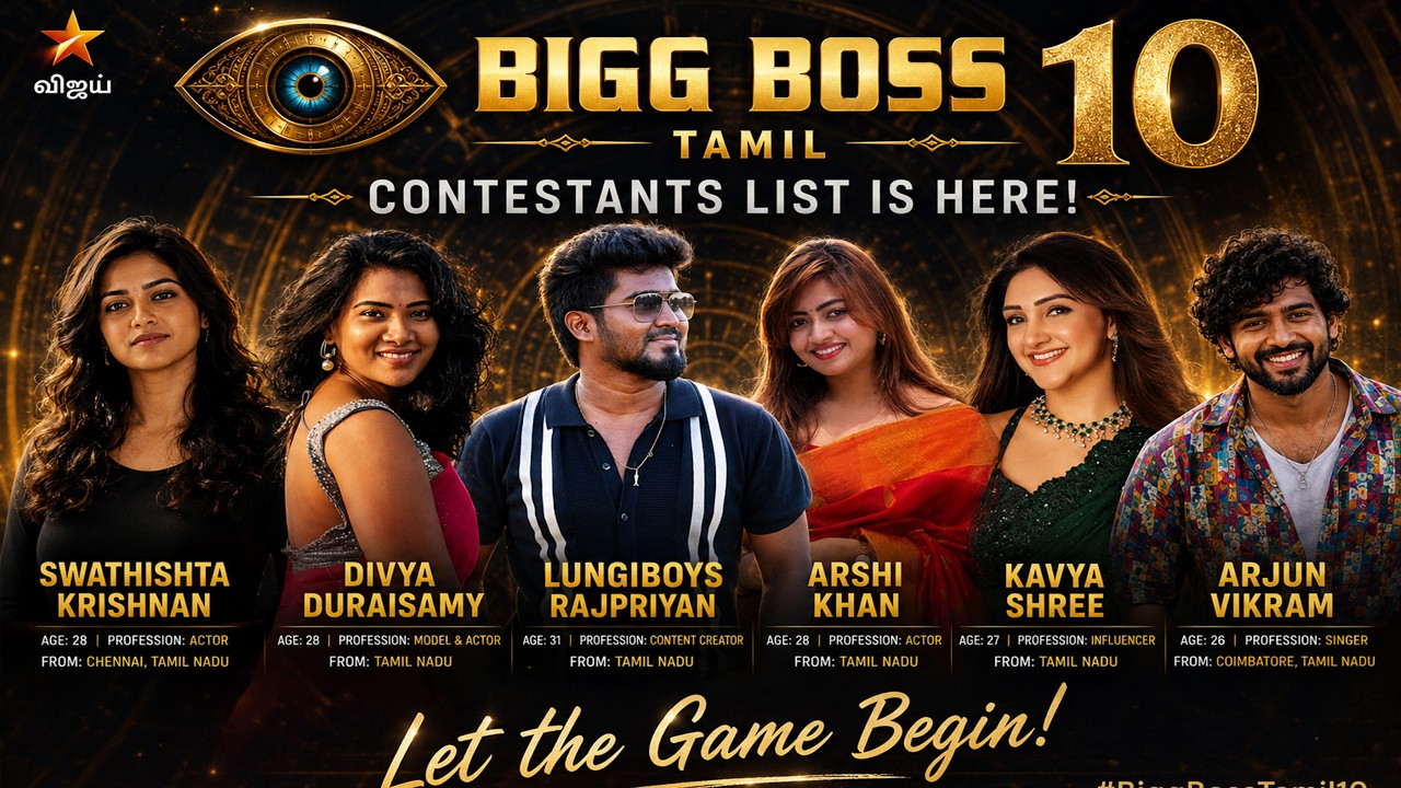 Список участников 10-го сезона Bigg Boss Tamil уже здесь: Bigg Boss | Виджай Сетхупати | VijayTV ...