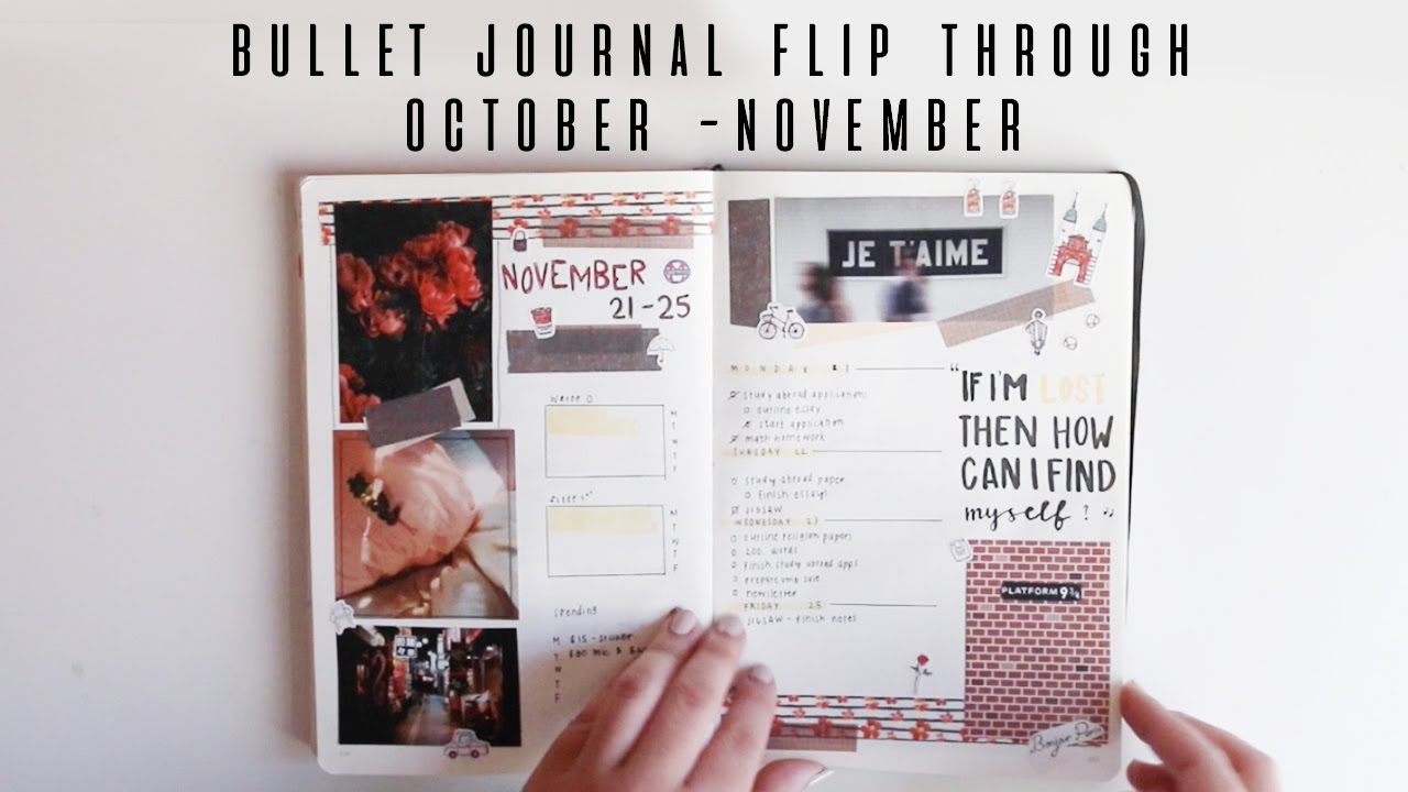 flip through: october to november spreads // bullet journal