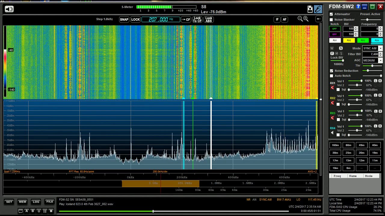 RÚV Rás 2 Iceland with Elad FDM S2 + Wellbrook 1530 - 4th Feb 2017