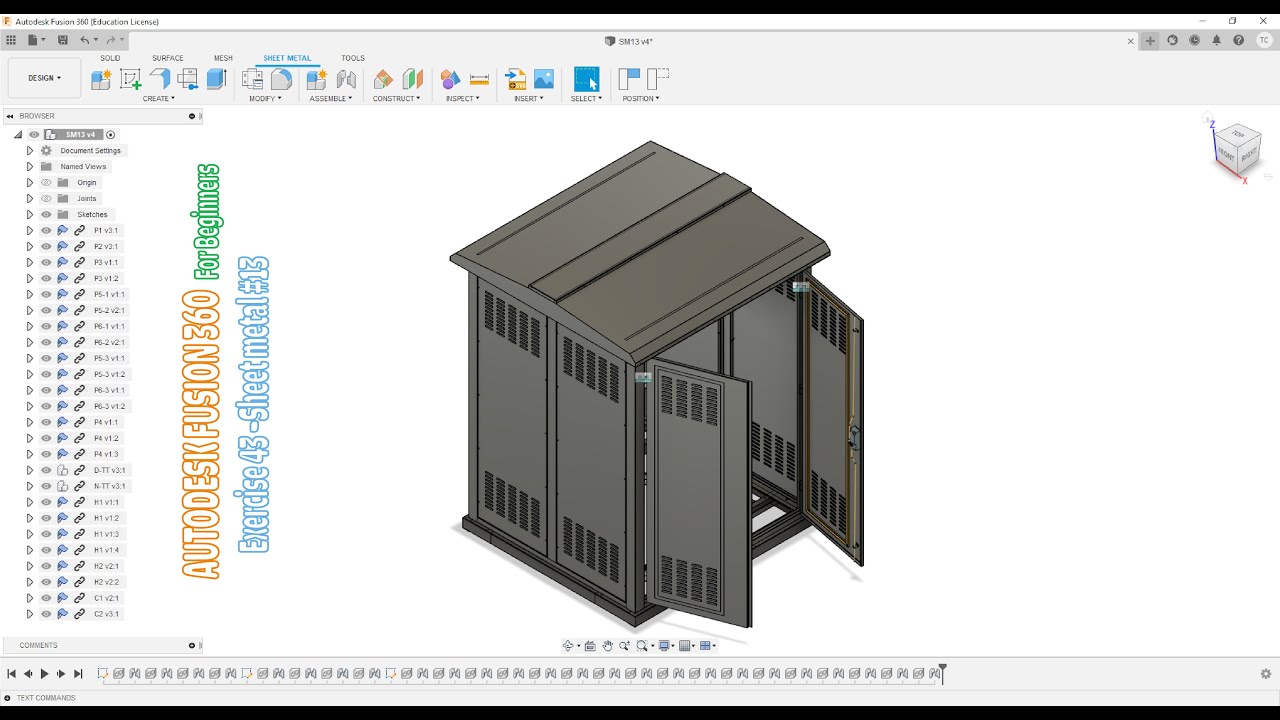 Autodesk Fusion 360 Exercise 43 -Sheet Metal #13