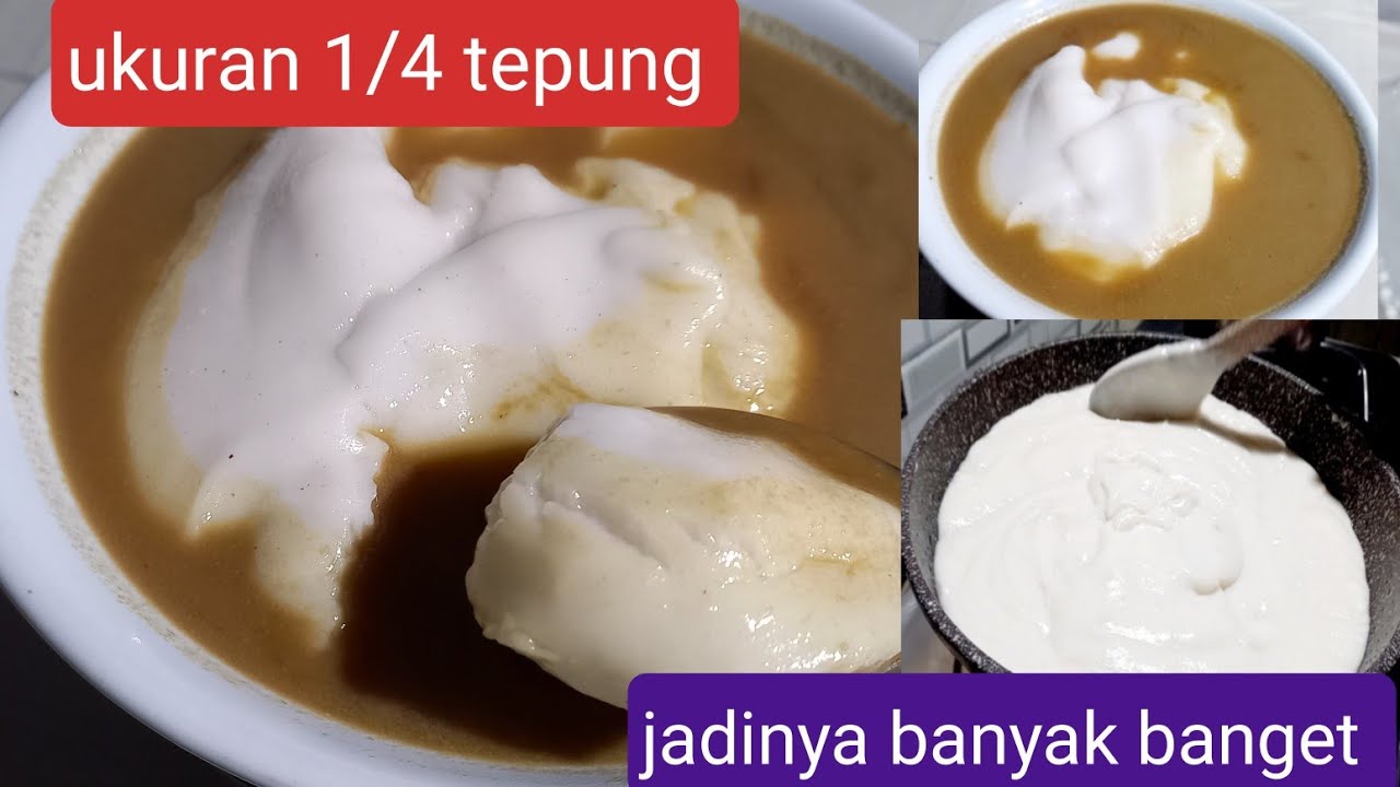 RESEP BUBUR SUMSUM LEMBUT KUAH SANTAN UKURAN TEPUNG 1/4 KG