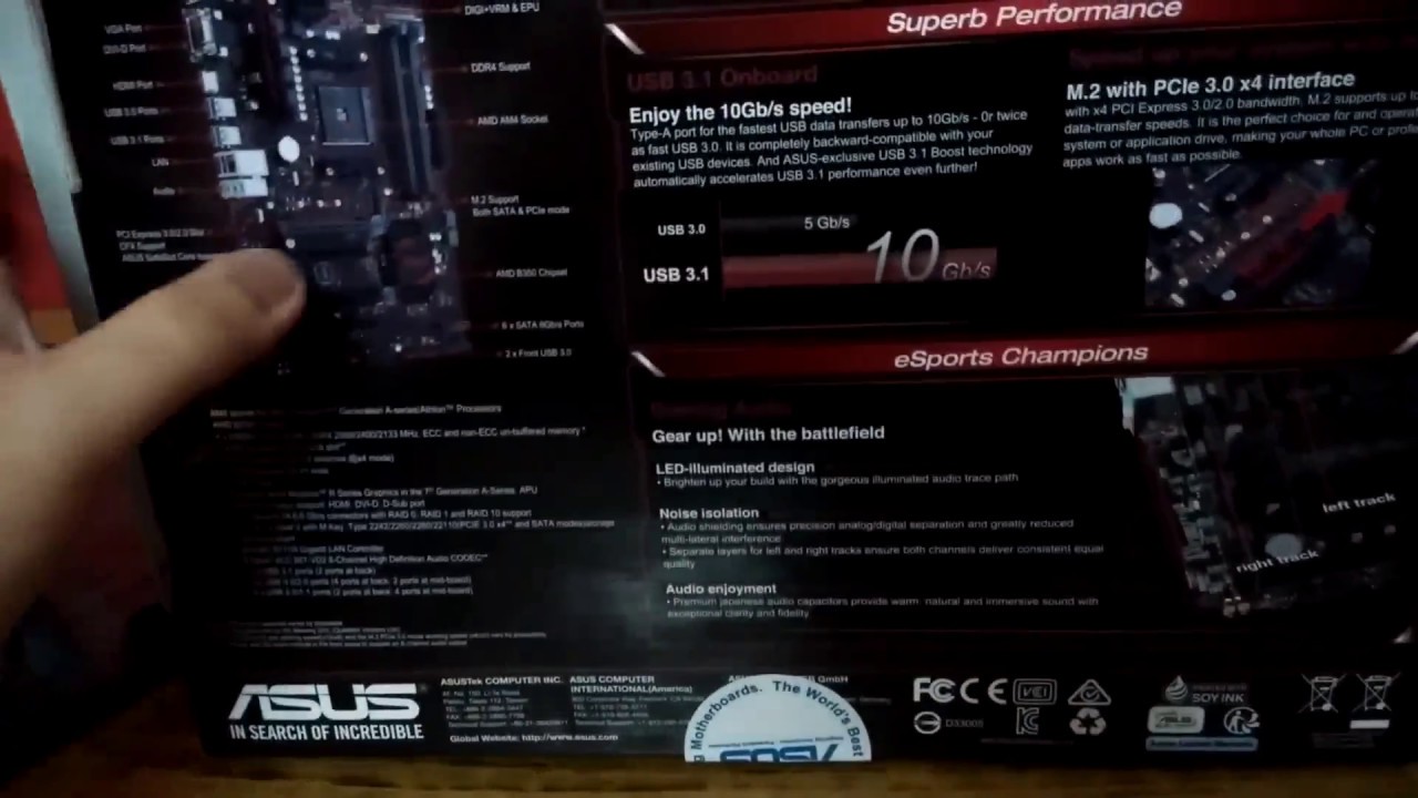 ASUS PRIME B350 PLUS UNBOXING