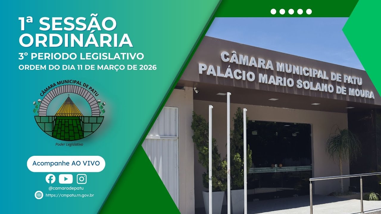 1ª SESSÃO ORDINÁRIA DO 3º PERIODO LEGISLATIVO