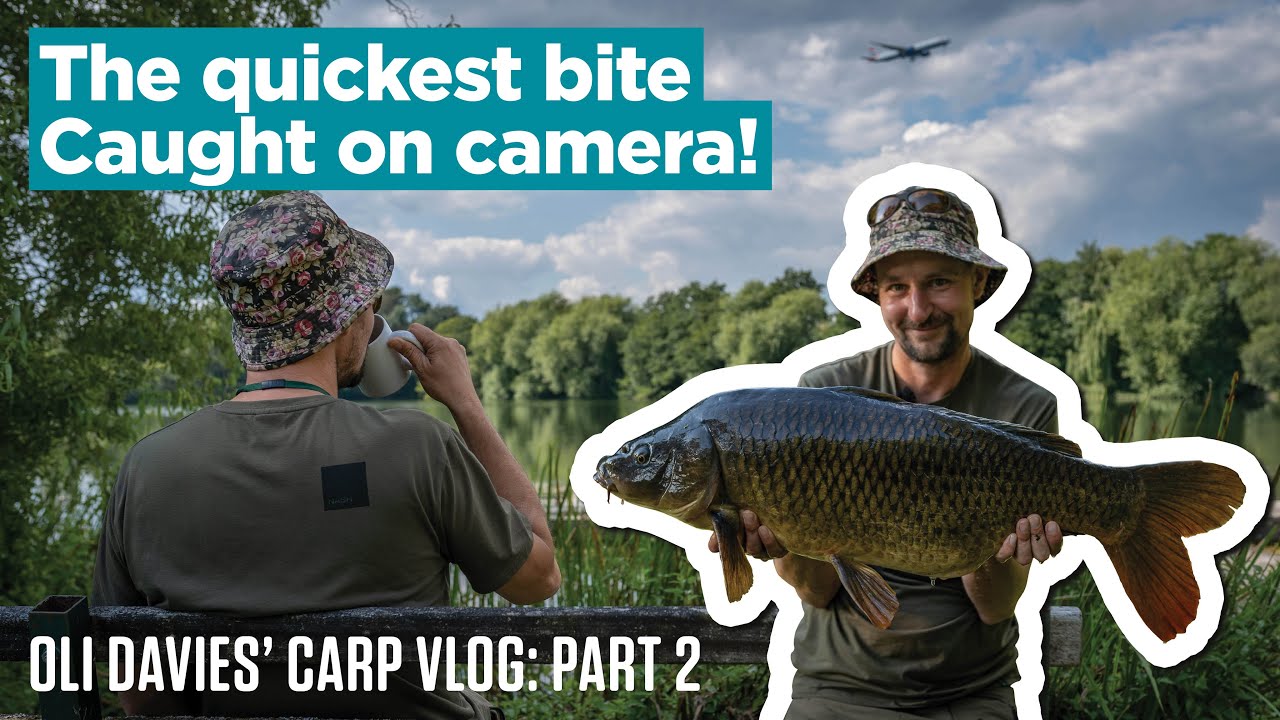 A bite within 5 seconds and a carp jumps out of his net! | Oli Davies' Carp Vlog Pt.2
