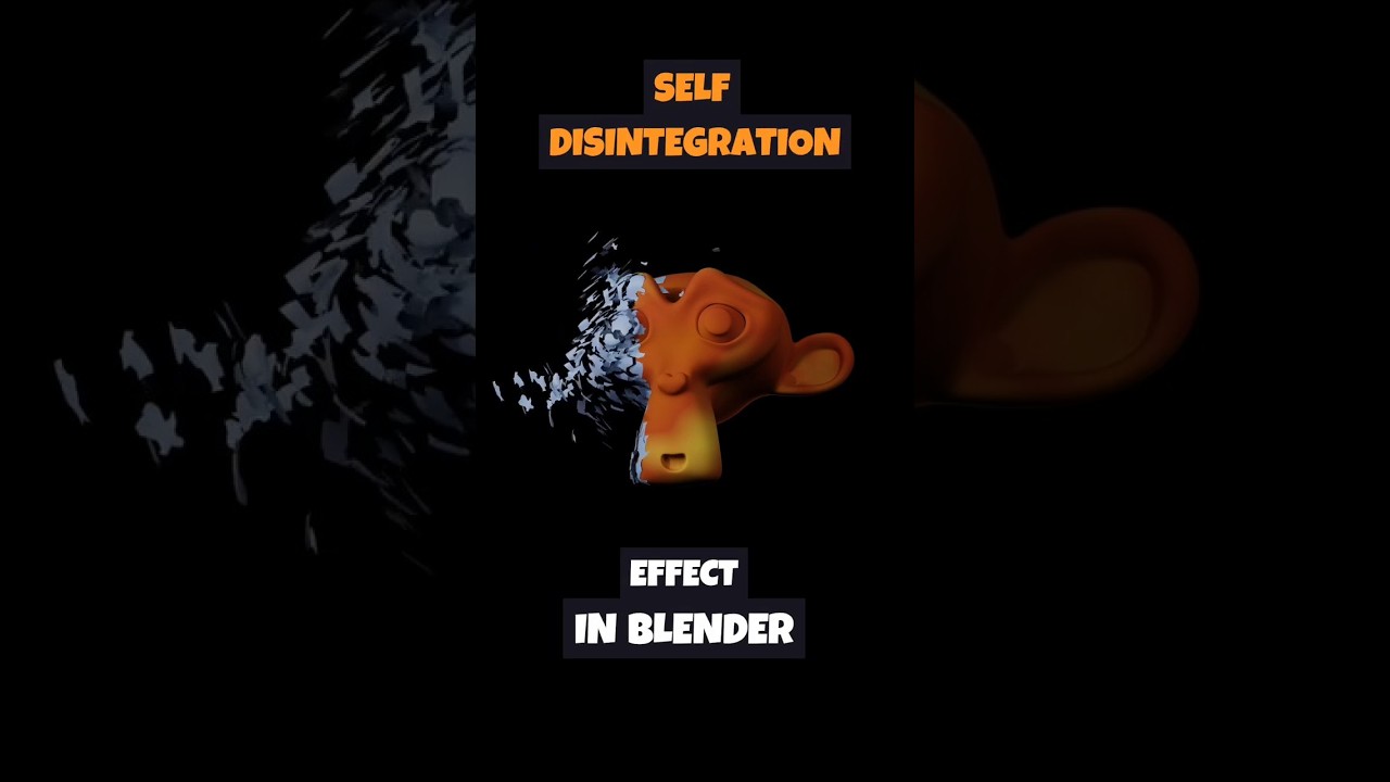 Self Disintegration Effect in Blender | Easy Blender Tutorial | Blender 4.5
