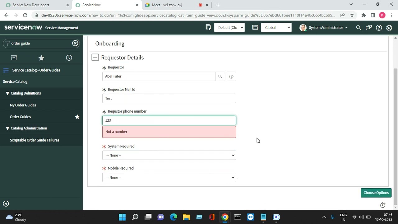 ServiceNow Order Guide