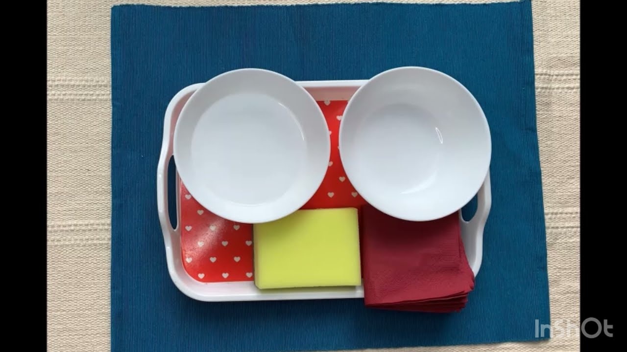 Montessori Practical Life - Transferring water using Sponge