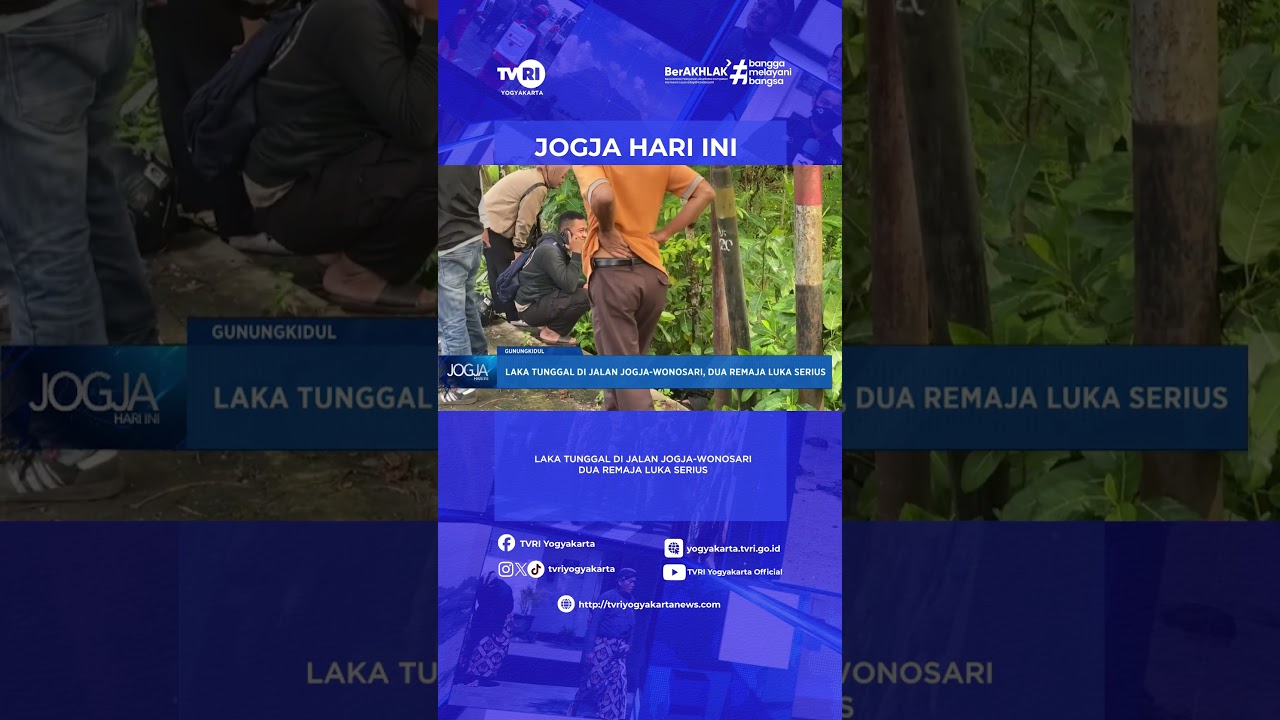 LAKA TUNGGAL DI JALAN JOGJA WONOSARI , DUA REMAJA LUKA SERIUS