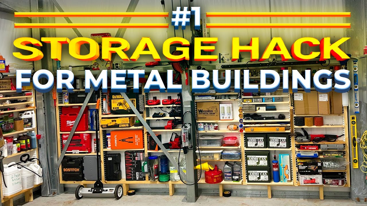 #1 Metal Building Storage Hack Part 1.  Finding storage in areas that never were possible.