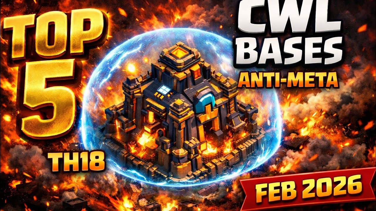 TOP 5 BEST TH18 CWL + WAR BASE LINKS | ANTI 3 STAR BASES WITH DEFENSE REPLAYS | CLASH OF CLANS 2026