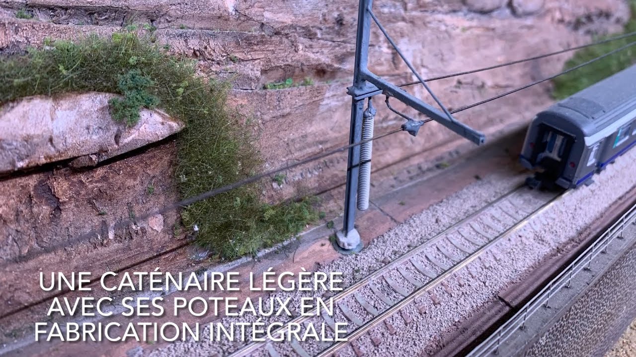 TUTO ,gare de L’arbresle , une caténaire légère , train échelle N,N scale,spur