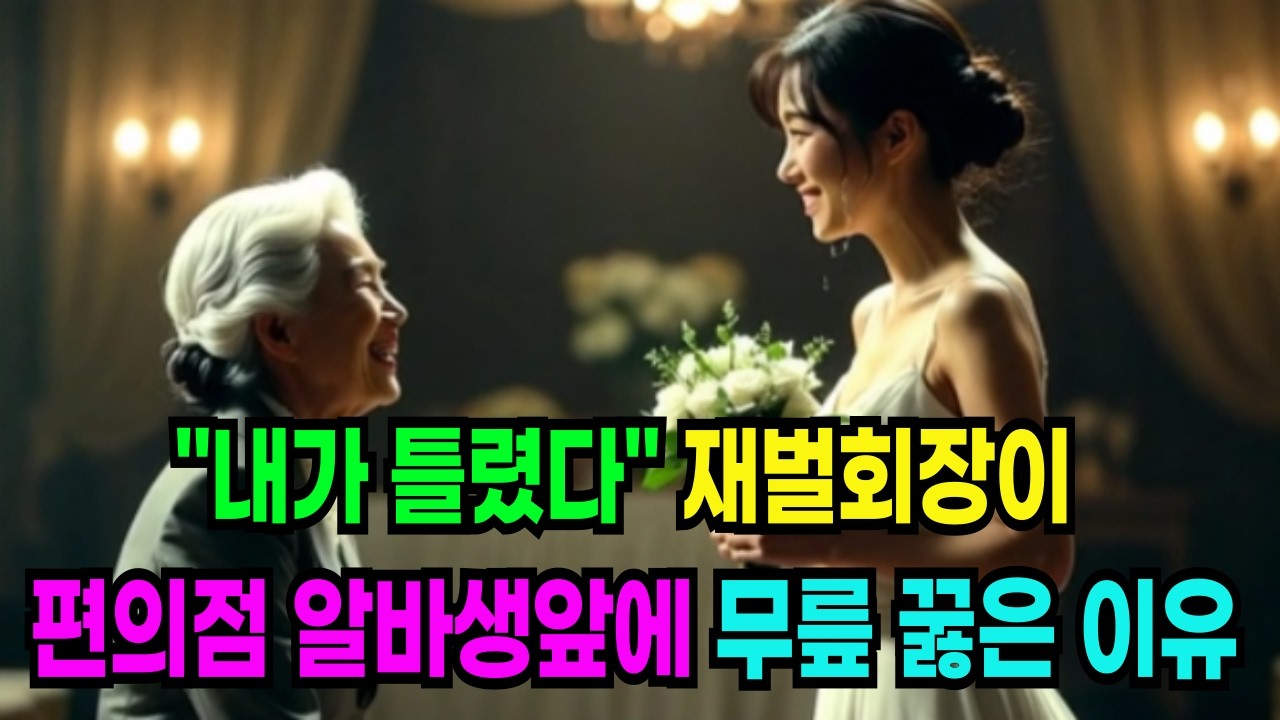 편의점 알바생 예비며느리를 시험하러 변장한 재벌 회장이세 아이의 진실을 알고 무릎을 꿇었습니다