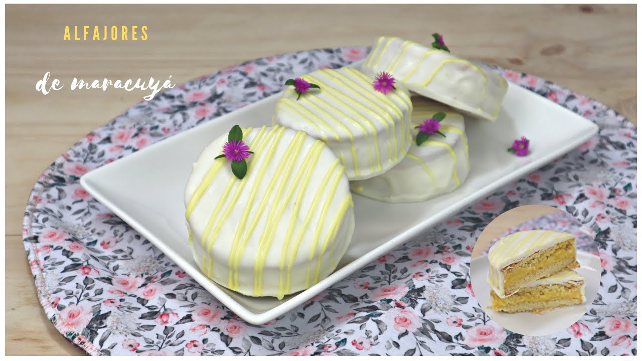 ALFAJORES DE MARACUYÁ Y CHOCOLATE BLANCO/Fáciles, entretenidos y deliciosos 🍰🍫