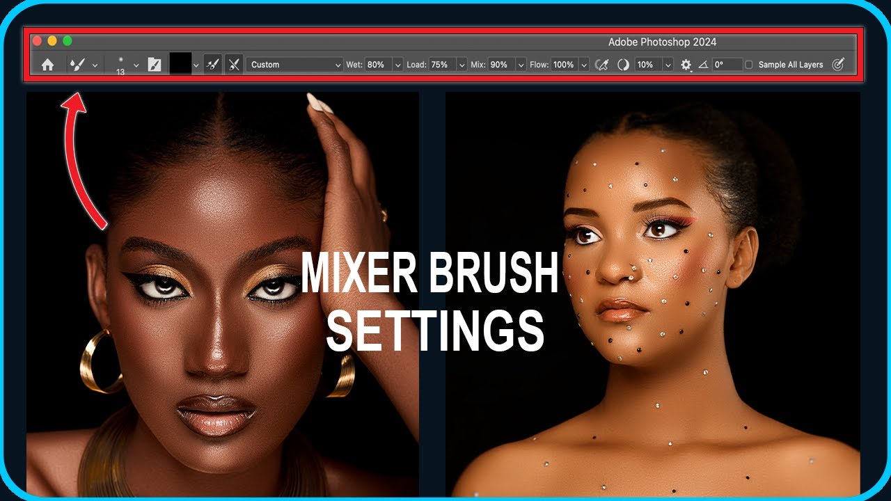 Лучшие настройки микс-кисти для ретуши кожи — Adobe Photoshop