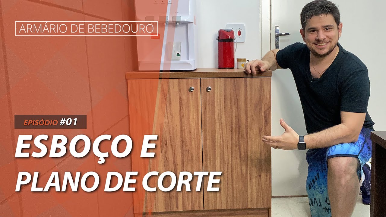 COMO FAZER O ESBOÇO E O PLANO DE CORTE A MÃO DO ARMÁRIO DE BEBEDOURO |  Episódio 01