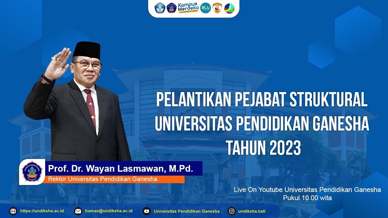 Pelantikan Pejabat Struktural Universitas Pendidikan Ganesha Tahun 2023