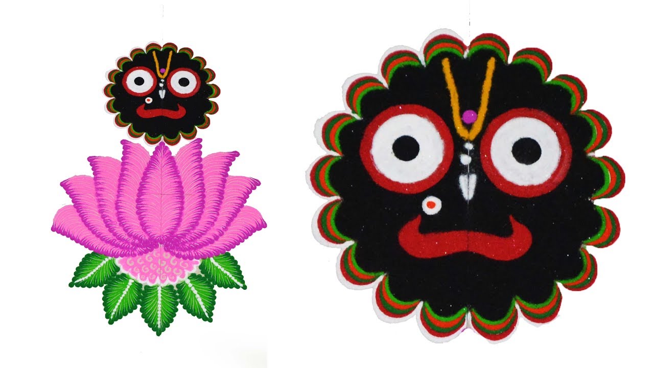 Jagannath Face with rangoli | Kartika Purnima | Art with Creativity