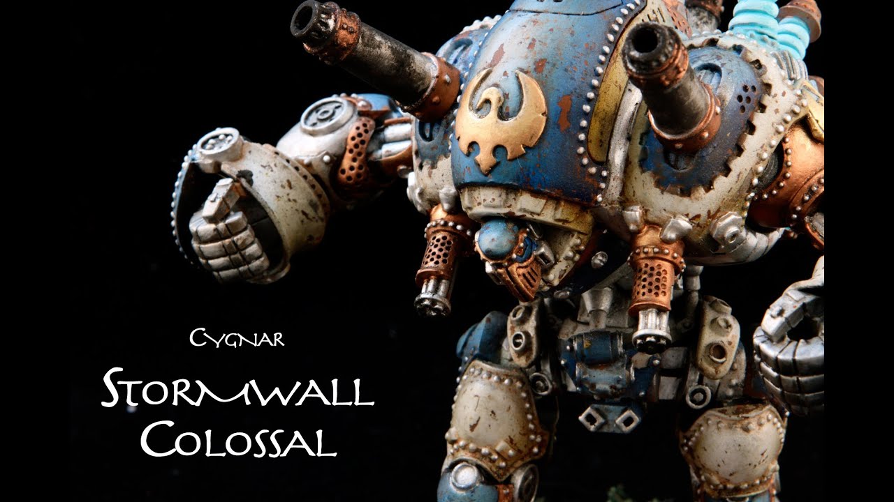 Painting Warmachine & Hordes: Cygnar Stormwall and Hairspray Weathering Technique