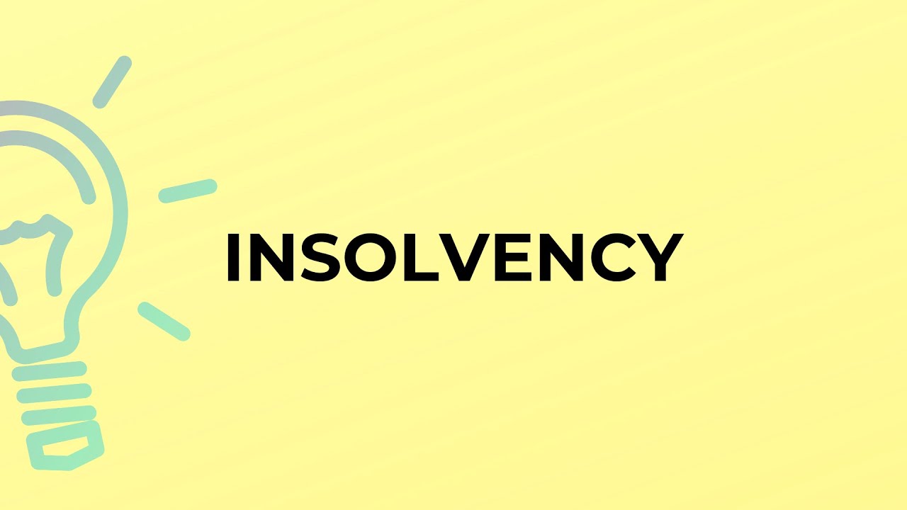 What is the meaning of the word INSOLVENCY?