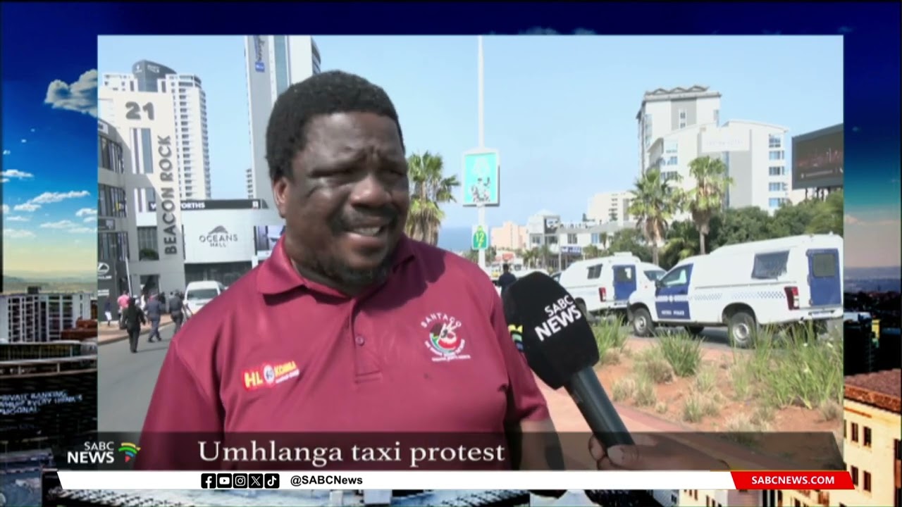 Taxis blockade M4 road in Umhlanga, KZN following taxi rank dispute
