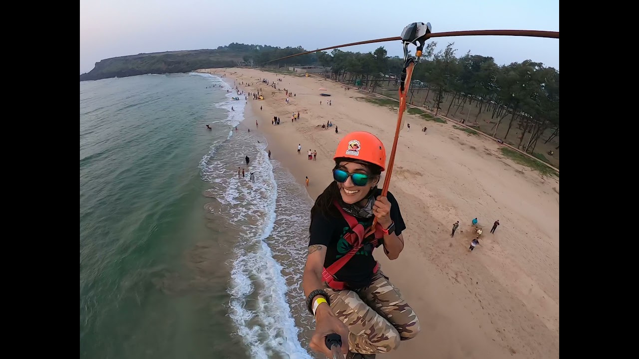 India&rsquo;s 1st coastal ZIPLINE/ Maharashtra&rsquo;s longest ZIPLINE in devgad by flying Konkan/go pro