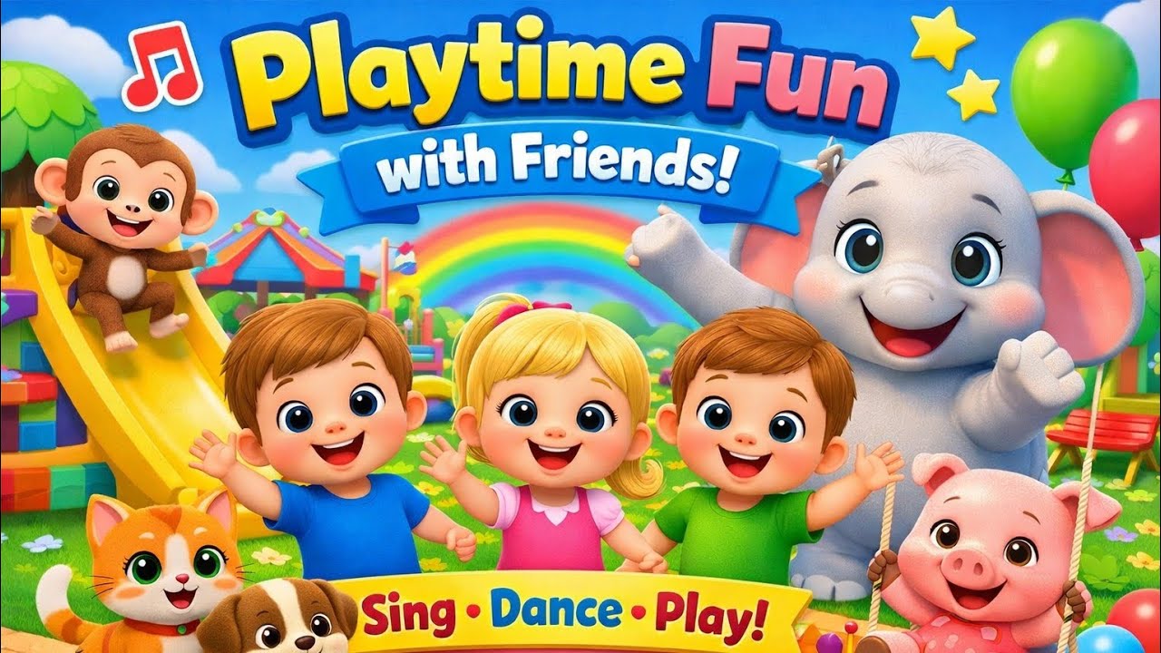 Playtime Fun with Friends 🎶 Kids Song | Learn, Play & Dance | Fun Songs for Toddlers