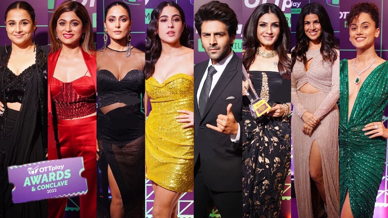 OTTplay Awards 2022 Red Carpet | Sara Ali Khan, Kartik Aaryan, Raveena Tandon, Hina Khan,Vidya Balan