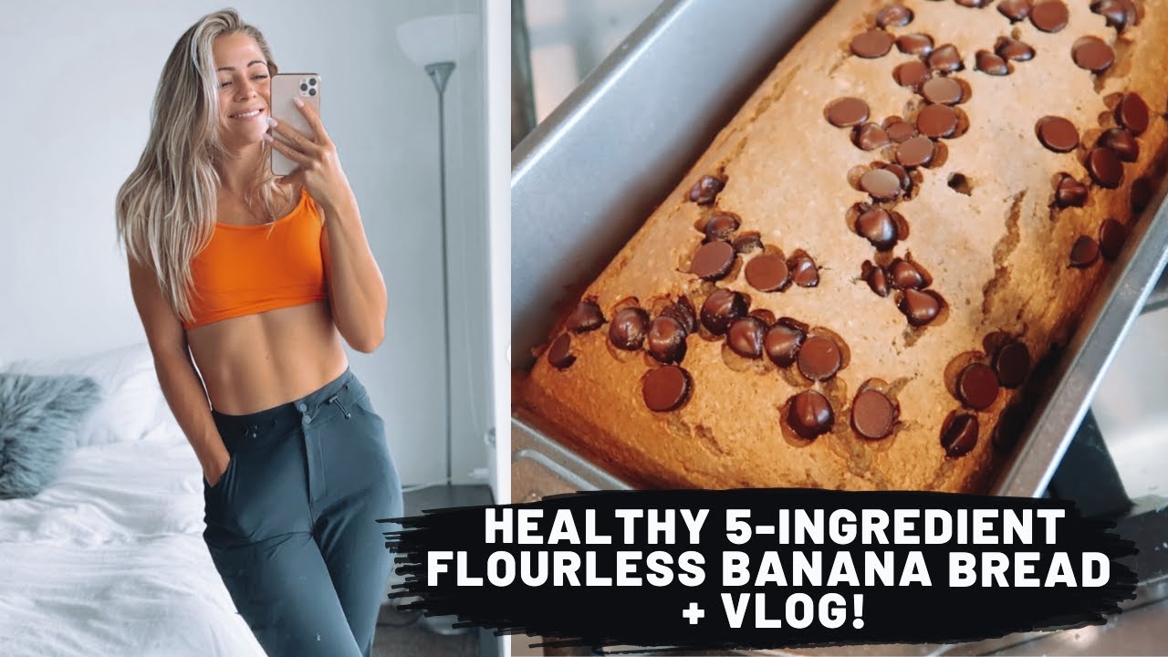 HEALTHY 5-INGREDIENT FLOURLESS BANANA BREAD + VLOG!