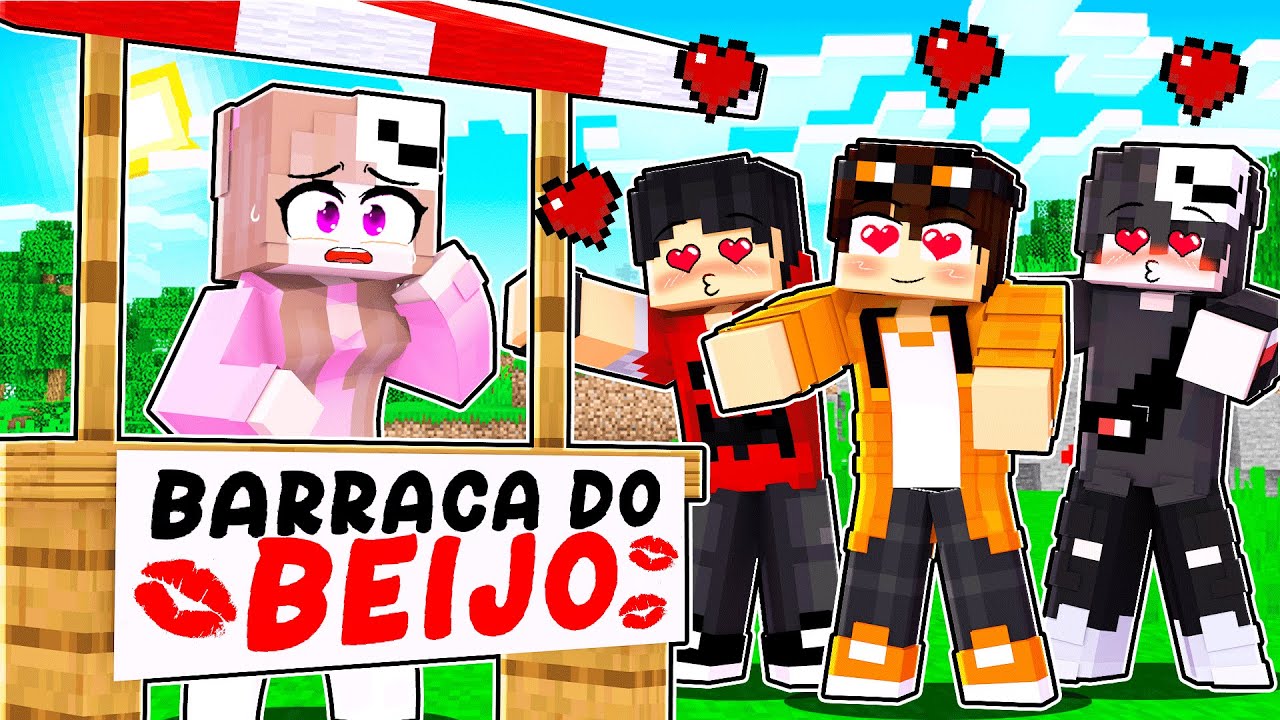 LAYSA ABRIU uma BARRACA do BEIJO no MINECRAFT!