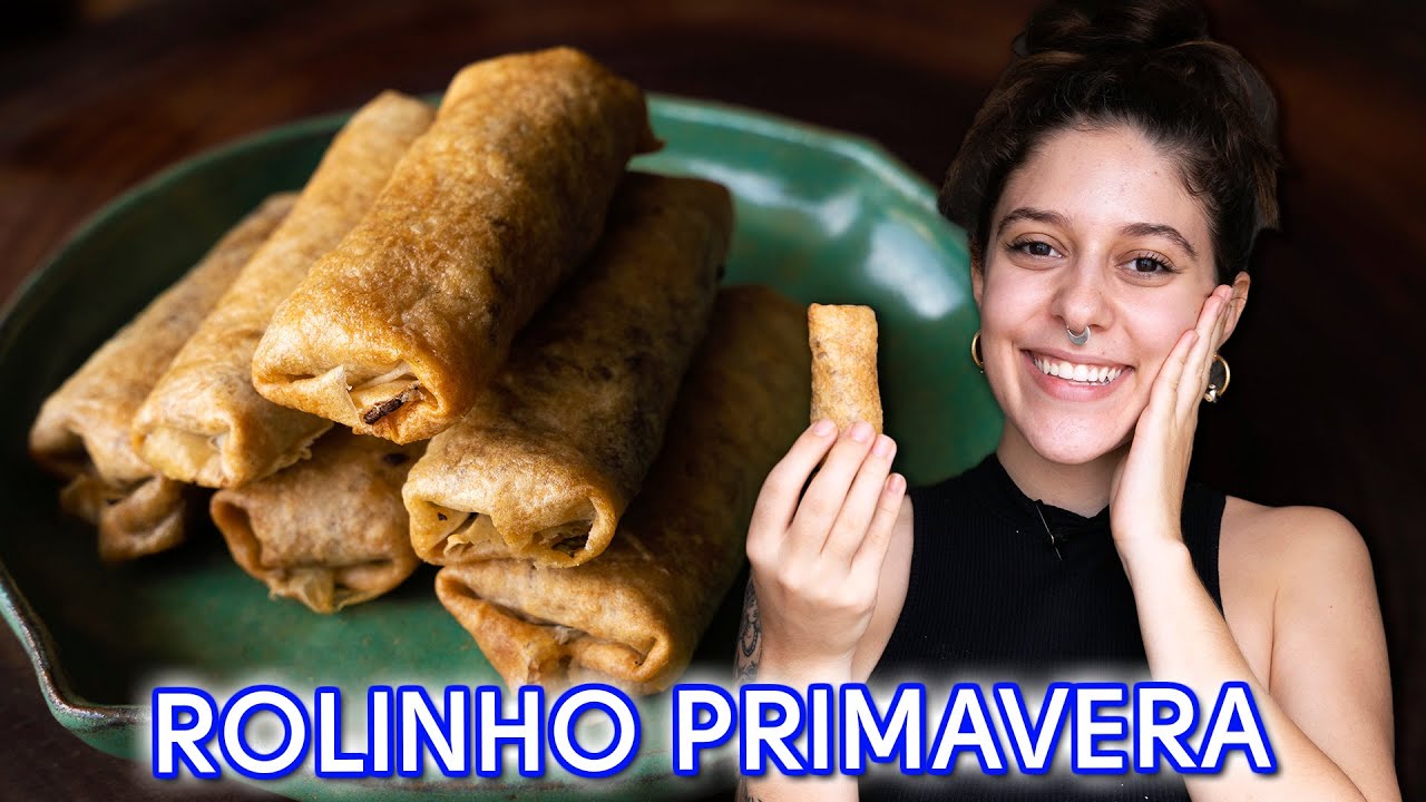 (CROCANTE SEM FRITAR) Rolinho Primavera CASEIRO, Vegano e Sem Glúten!!! 🤤