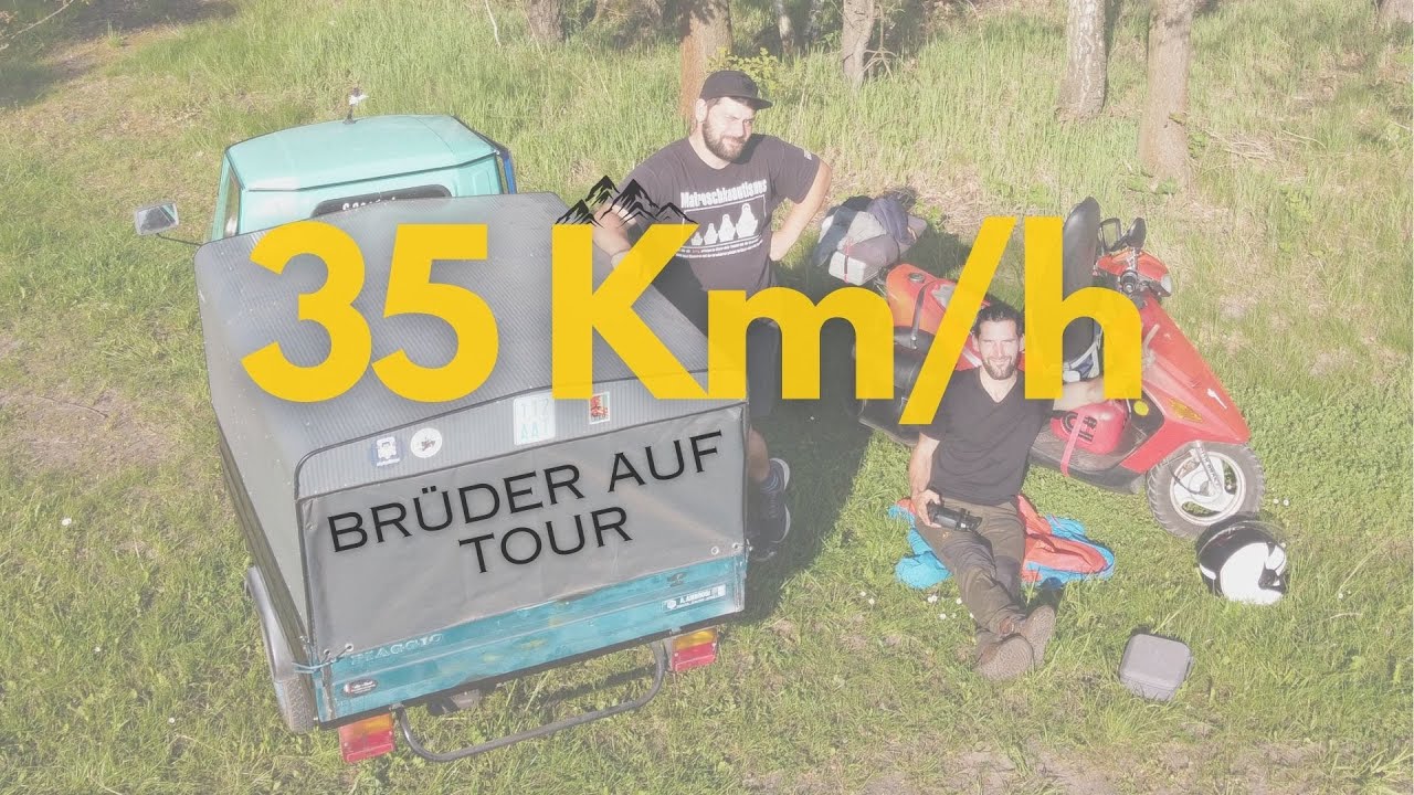 Brüder auf Tour 🏕️  | 35 Km/h | Mit dem Roller MZ Moskito & Ape 50 unterwegs 🛵