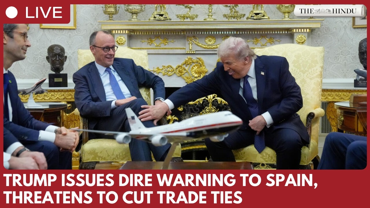 Trump hosts German chancellor in Washington, slams Spain over Iran war, threatens trade cut