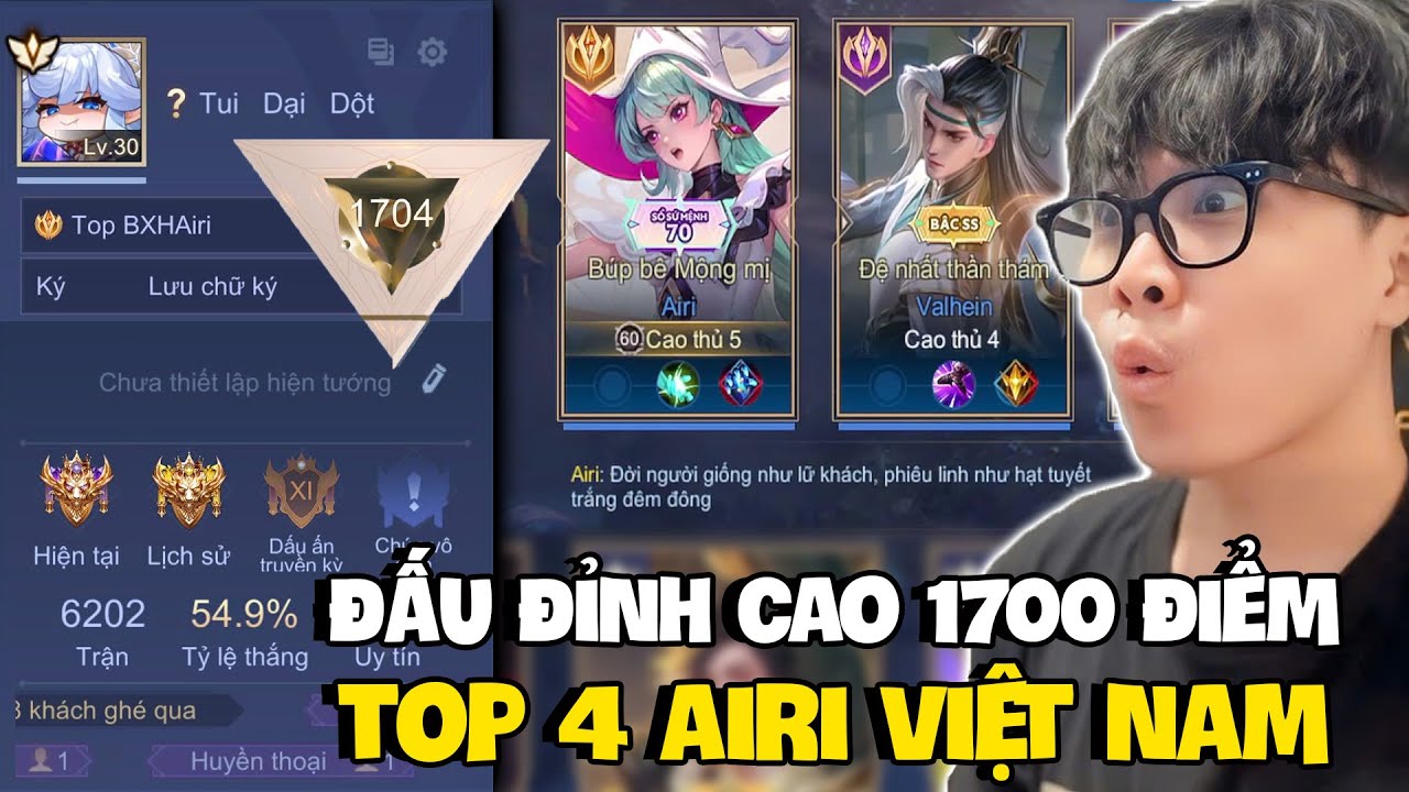 VUX ĐẤU ĐỈNH CAO 1700 ĐIỂM AIRI TOP 4 VIỆT NAM VÀ TRẬN ĐẤU HAYATE LẬT KÈO MÃN NHÃN