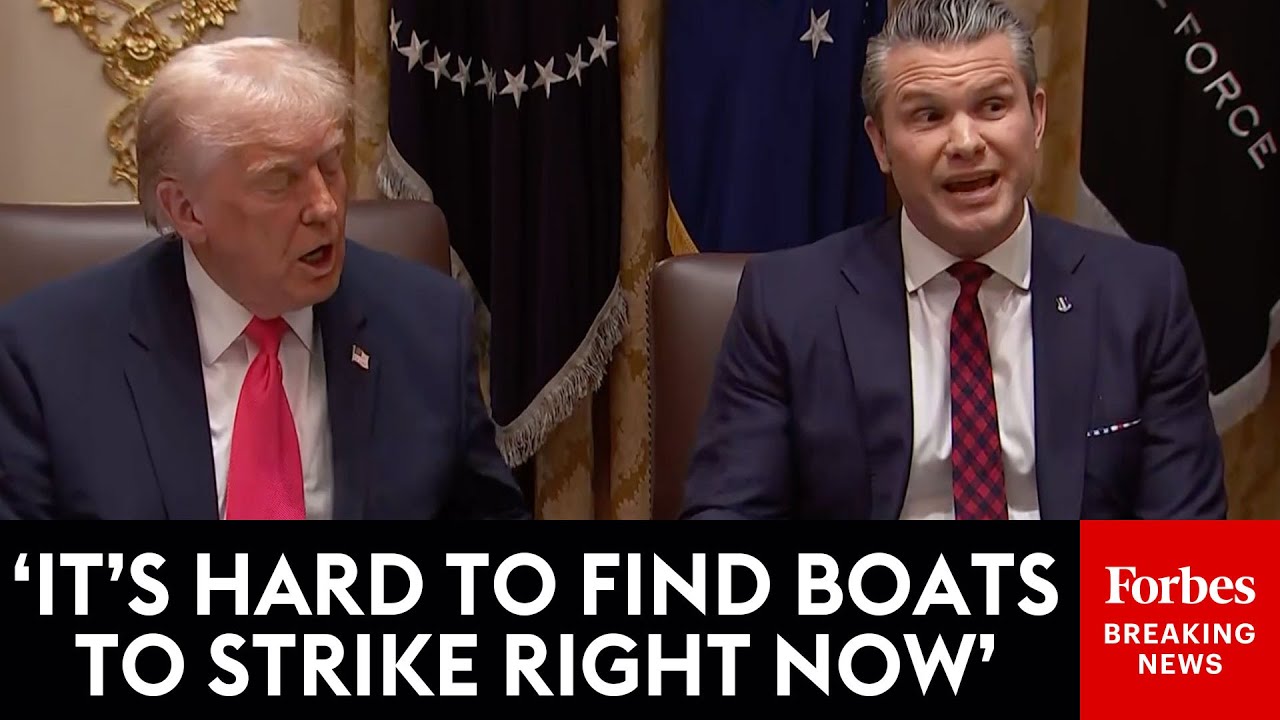 BREAKING NEWS: Pete Hegseth Celebrates Caribbean Boat Strikes At Trump's Cabinet Meeting