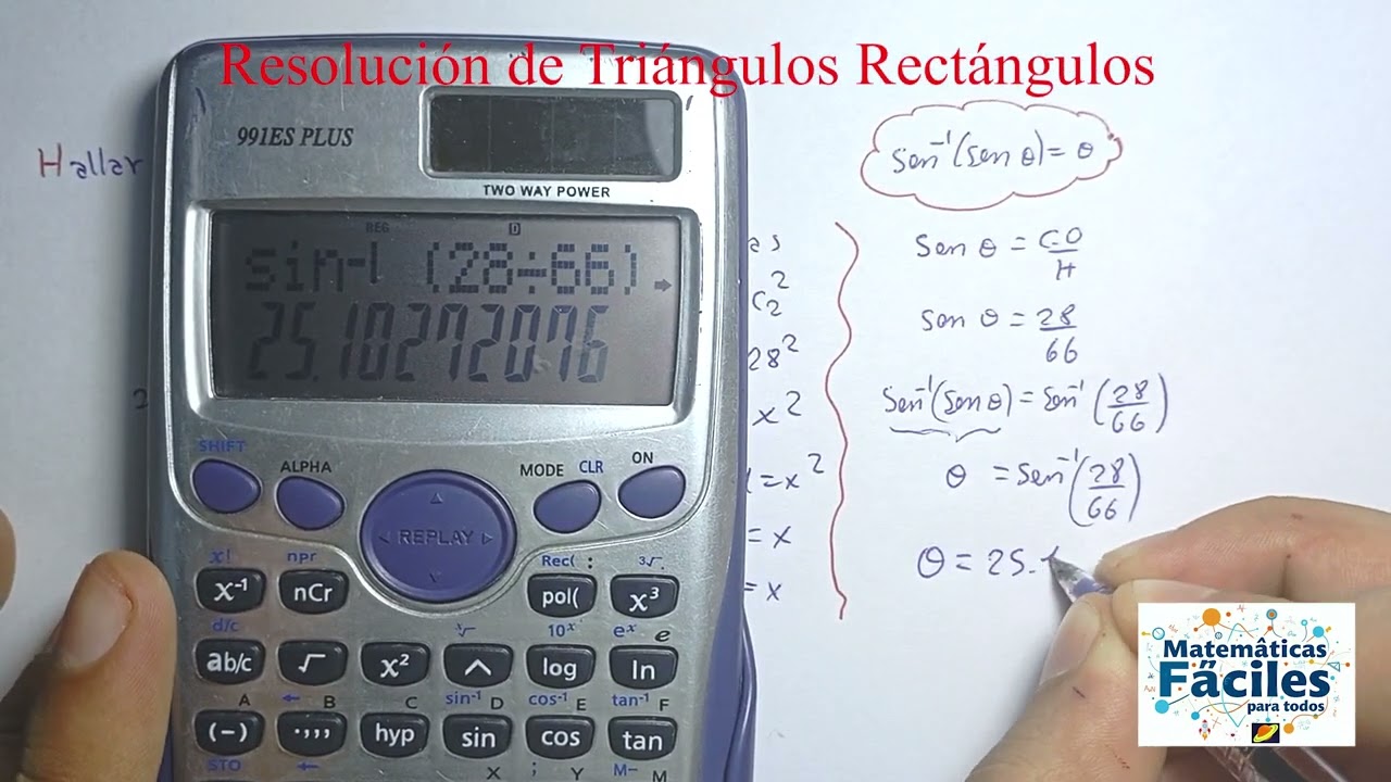 4.20.  Hallar los ángulos con lados 28 y 66   - Resolución de Triángulos Rectángulos - TRIGONOMETRÍA