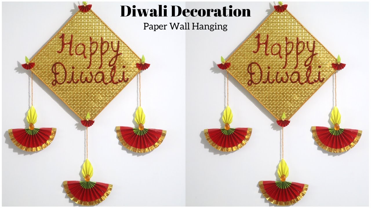 Happy Diwali Paper Decoration | Diwali Decoration Ideas | DIY Wall Hanging