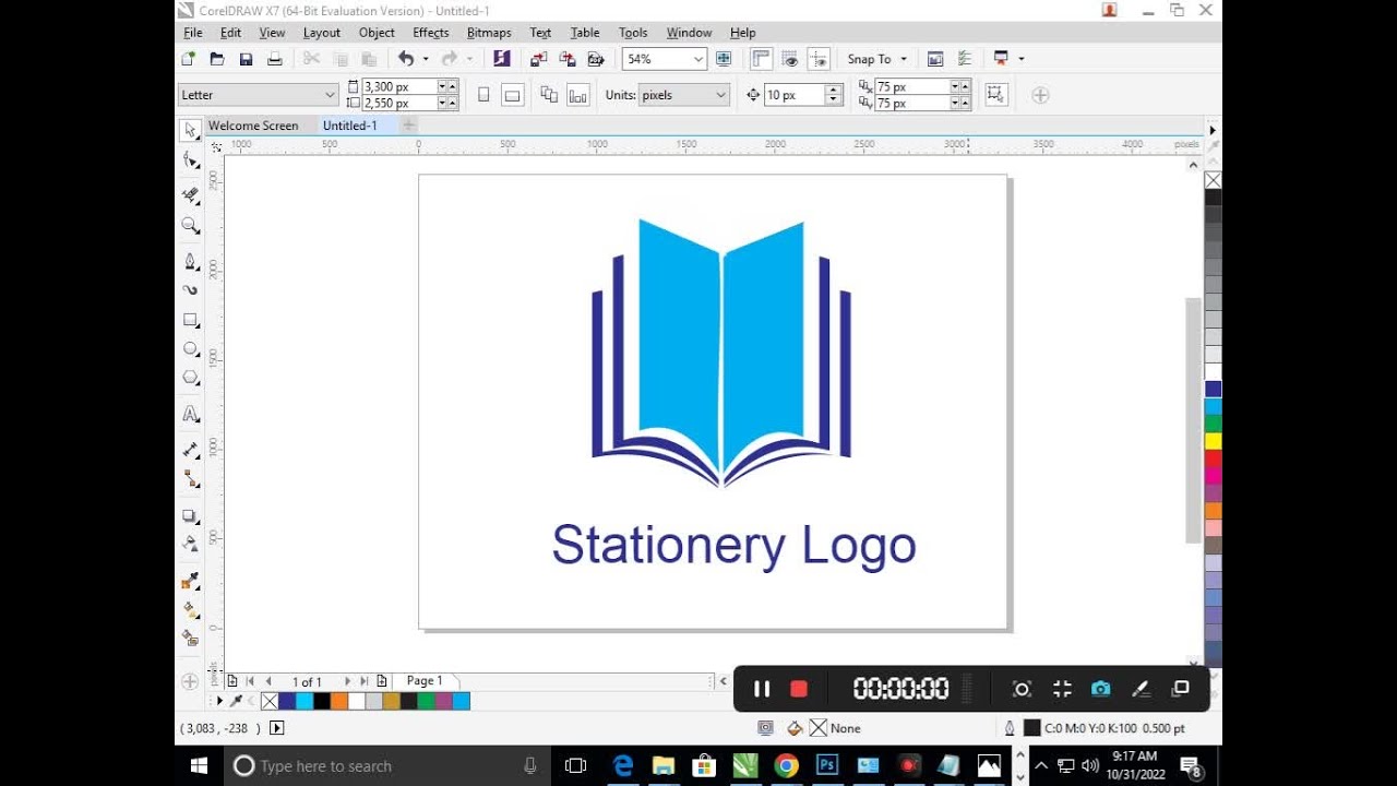 Corel Draw Design. Stationary Logo in Corel Draw. Corel Draw Tutorial I Graphic Designing