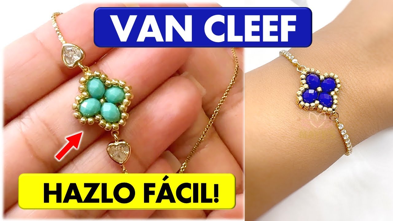 😱Tutorial PULSERA VAN CLEEF: Hazla en MINUTOS! (Diseño Elegante)