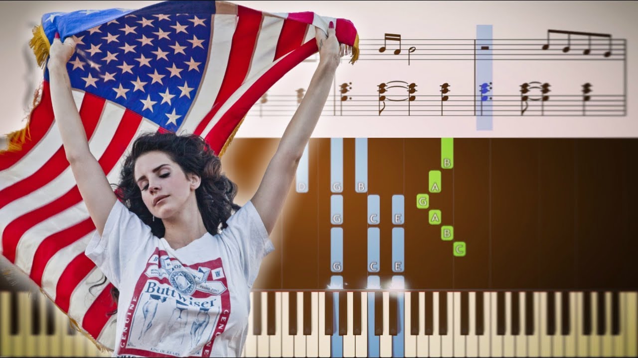 Lana Del Rey - Summertime Sadness - EASY Piano Tutorial + SHEETS