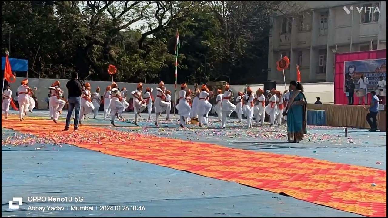 versova welfare association high school & junior college 26th January 2024 celebration lezim dance