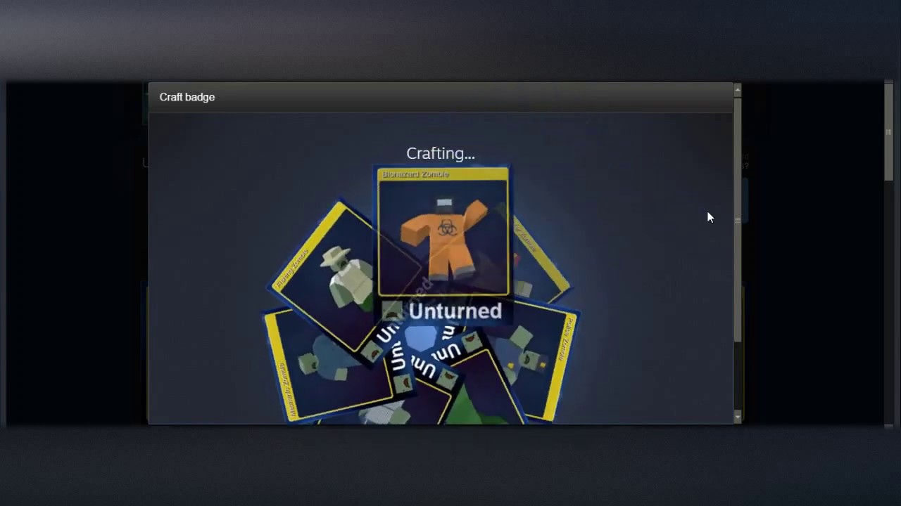 T3amcraft crafting the Unturned Steam Badge!