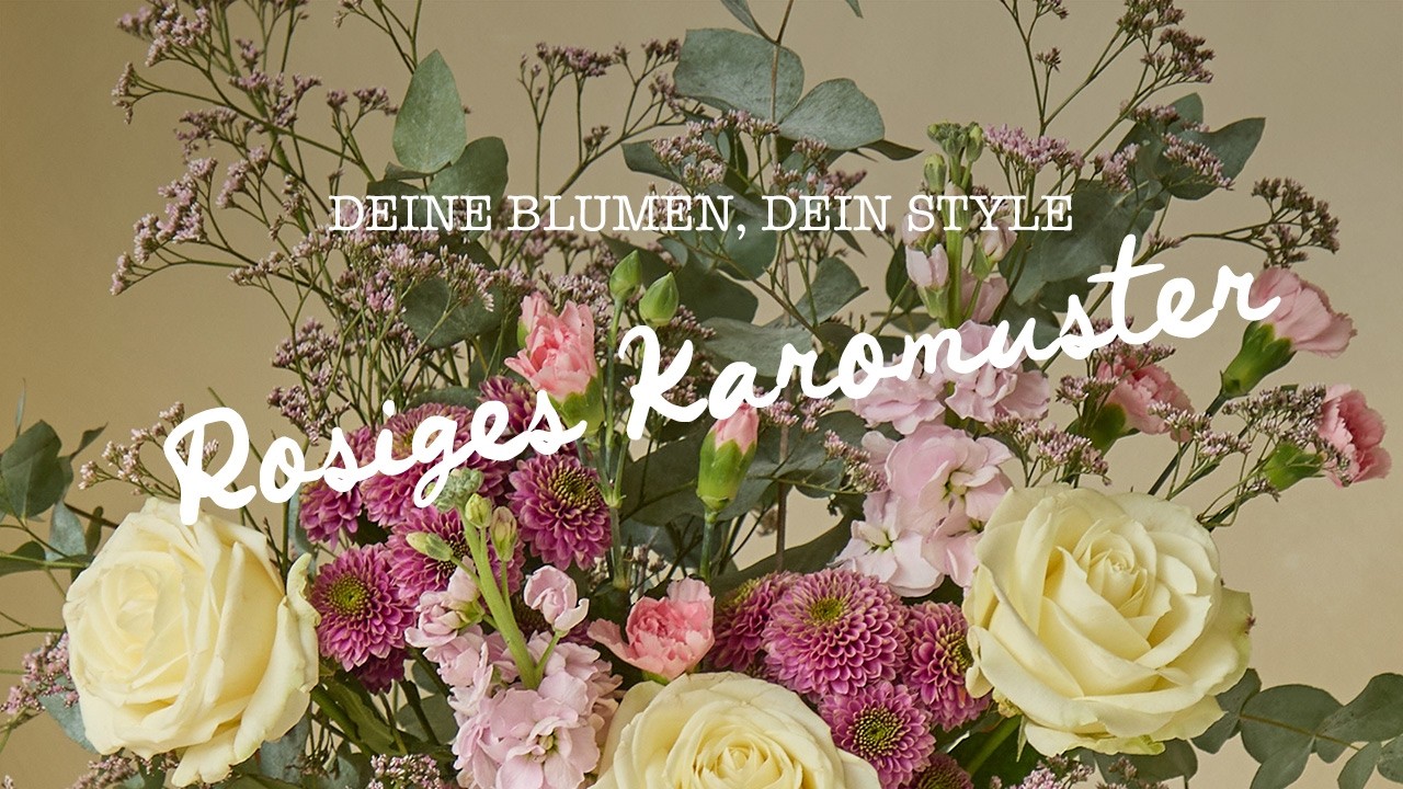 Rosiges Karomuster