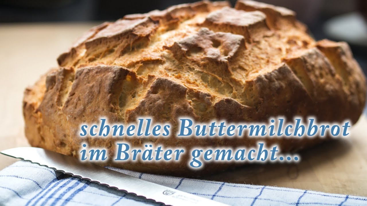 schnelles Buttermilchbrot im Bräter gebacken