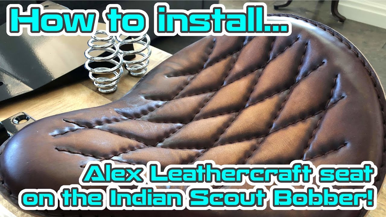 How to install an Alex Leathercraft custom seat on the Indian Scout Bobber