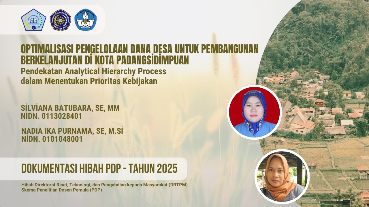 Model Kebijakan Pengelolaan Dana Desa Berkelanjutan | Hasil Penelitian Hibah Dosen Pemula DRTPM 2025