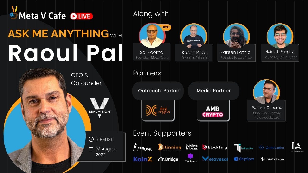 AMA with Raoul Pal | Sai Poorna | Meta V Cafe