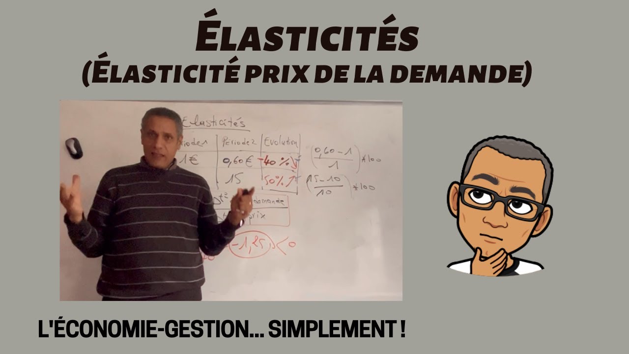 ELASTICITÉS - Cas de l'élasticité-prix de la demande