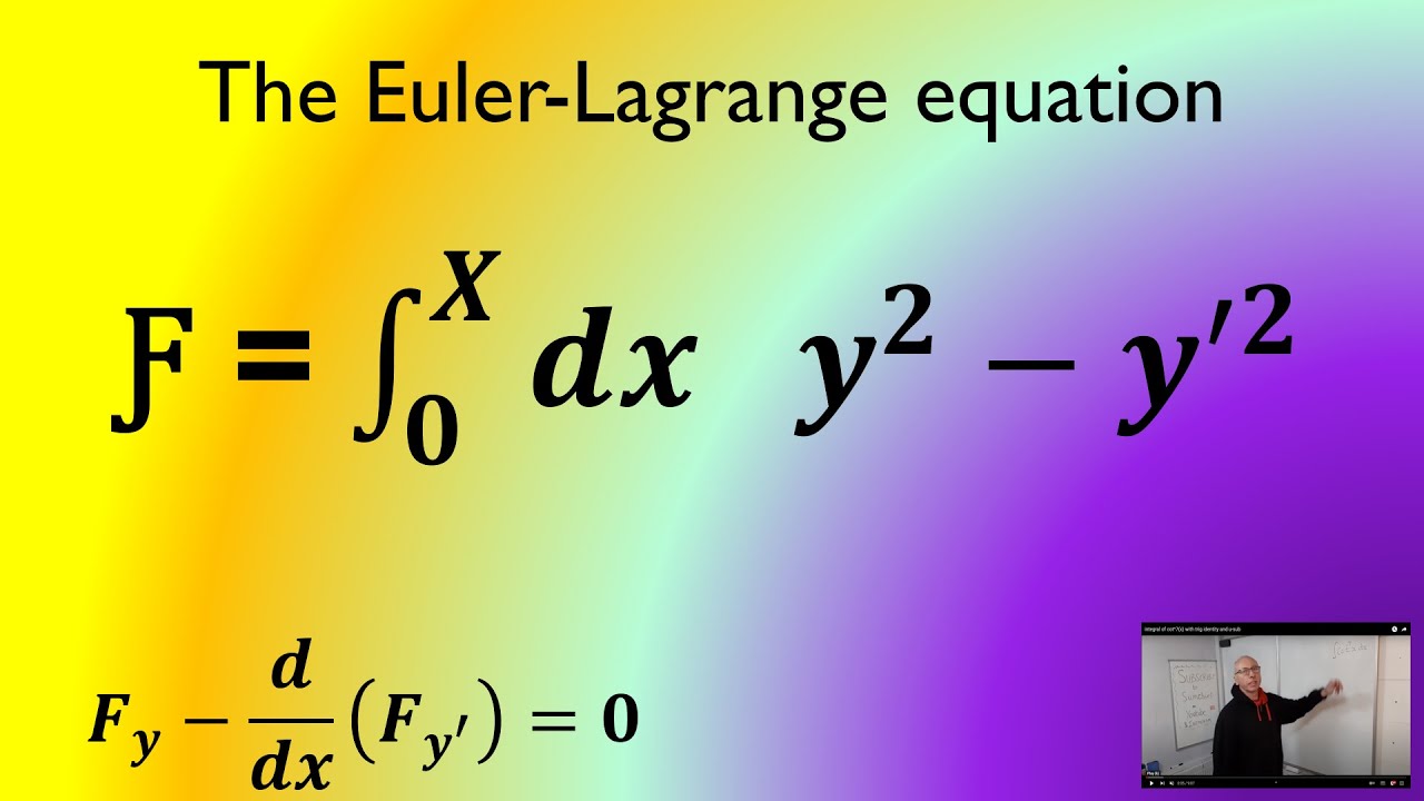 Euler Lagrange Equation to Solve a Functional