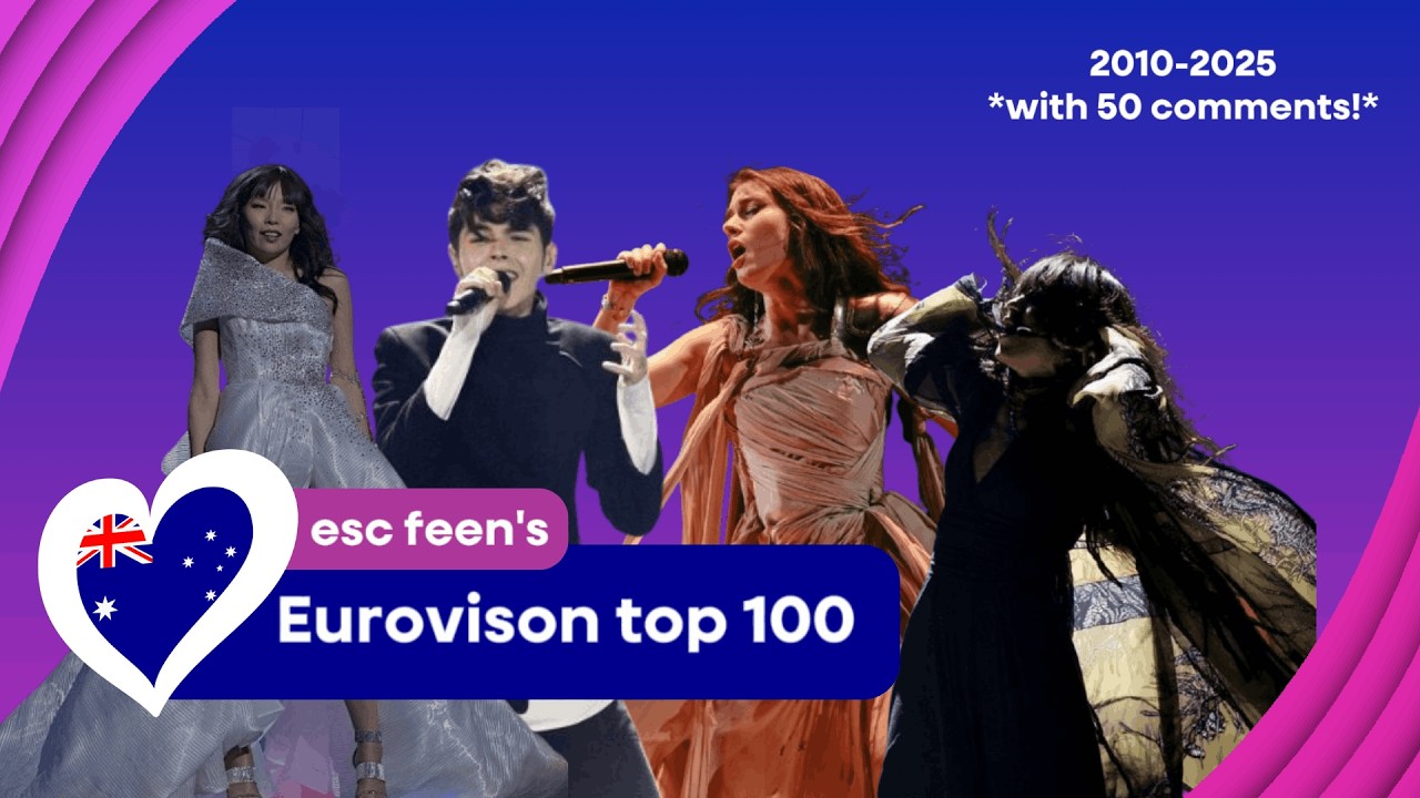 my eurovision top 100 (2010-2025)!!! (with 50 comments)