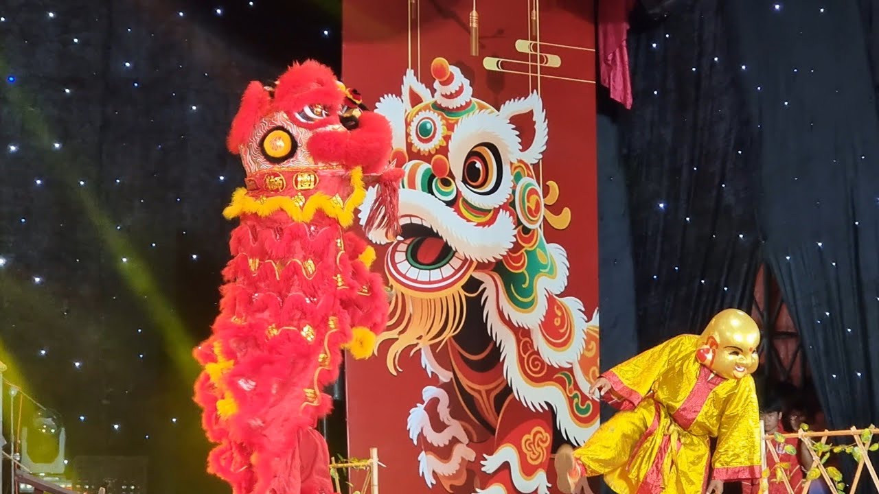 Lân và Ông Địa say rượu lảo đảo, Tinh Anh Đường tại Hội Quán Nghĩa An Chợ Lớn 
